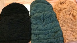 Black and green slouchy hats